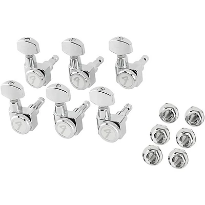 Fender Locking Stratocaster/Telecaster Machine Heads, All Short Post, Chrome (6) Chrome 6 String