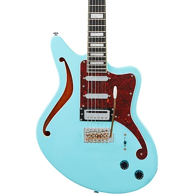 Open Box D'Angelico Premier Series Bedford SH Electric Guitar with Tremolo Level 2 Sky Blue 197881032326