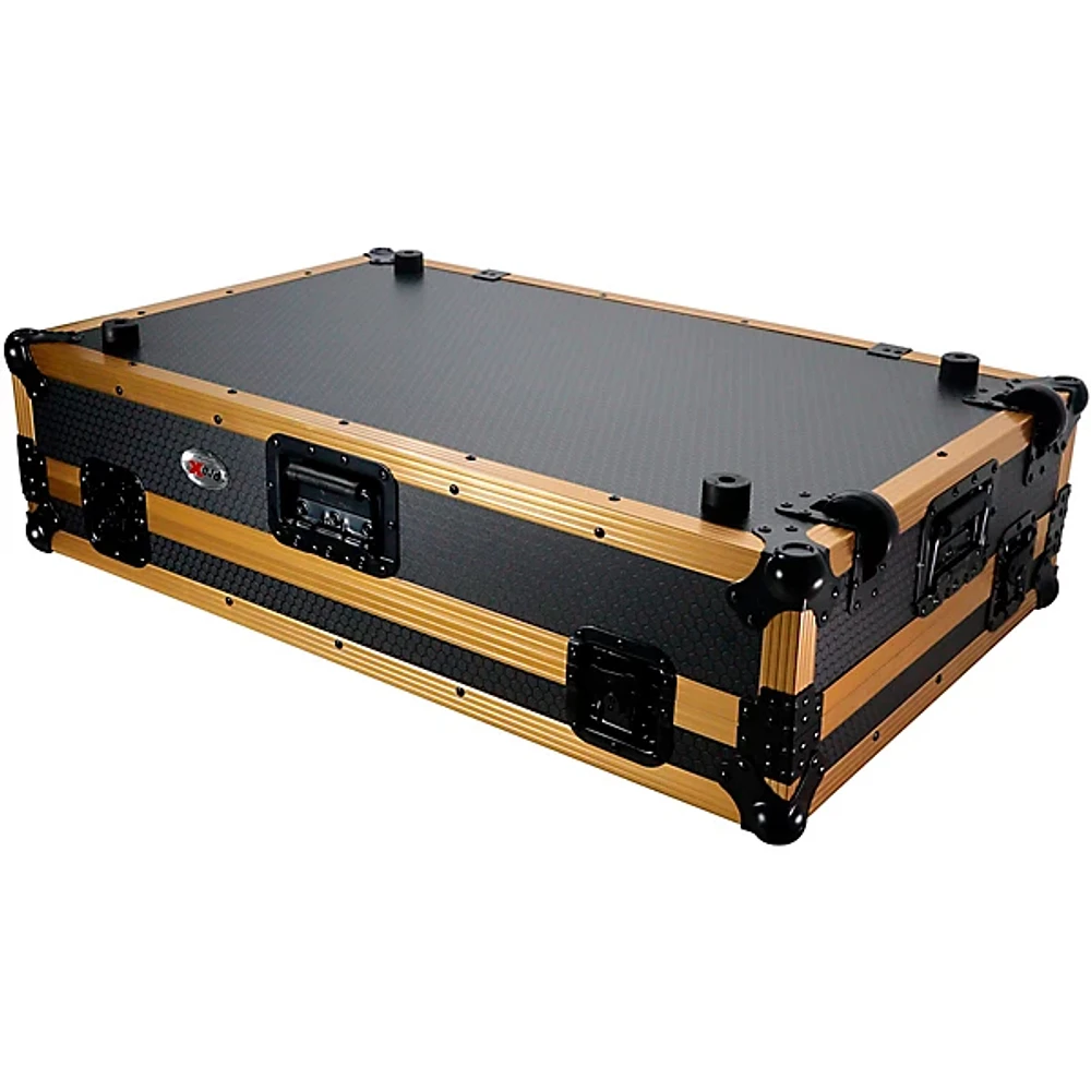 Open Box ProX XS-DDJ1000 Gold and Black Flight Case With Wheels for DDJ-1000, DDJ-100SRT,  DDJ-FLX6, DDJ-SX and MC7000 Level 1