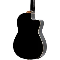 Ortega Performer Series RCE138-T4BK-L Thinline Acoustic Electric Nylon Guitar Black