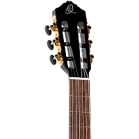 Ortega Performer Series RCE138-T4BK-L Thinline Acoustic Electric Nylon Guitar Black