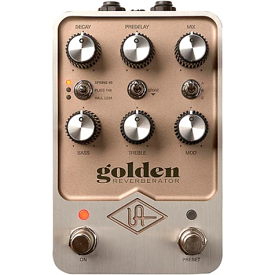 Universal Audio UAFX Golden Reverberator Effects Pedal Gold