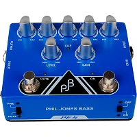 Open Box Phil Jones Bass PE-5 Multi Function EQ, PRE-AMP & DI Bass Pedal Level 1 Blue