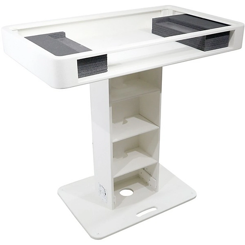 ProX Control Tower DJ Podium Stand Travel Case for Pioneer XDJ-XZ, DDJ-1000 SRT, DDJ-SZ2, and DDJ SX-3 White Finish