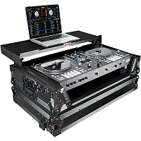 ProX Flight Case For RANE ONE Dj Controller W-Sliding Laptop Shelf & Wheels| Black on Black