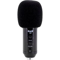 CAD U49 USB Side-Address Studio Microphone With Headphone Monitor and Echo Effects Black