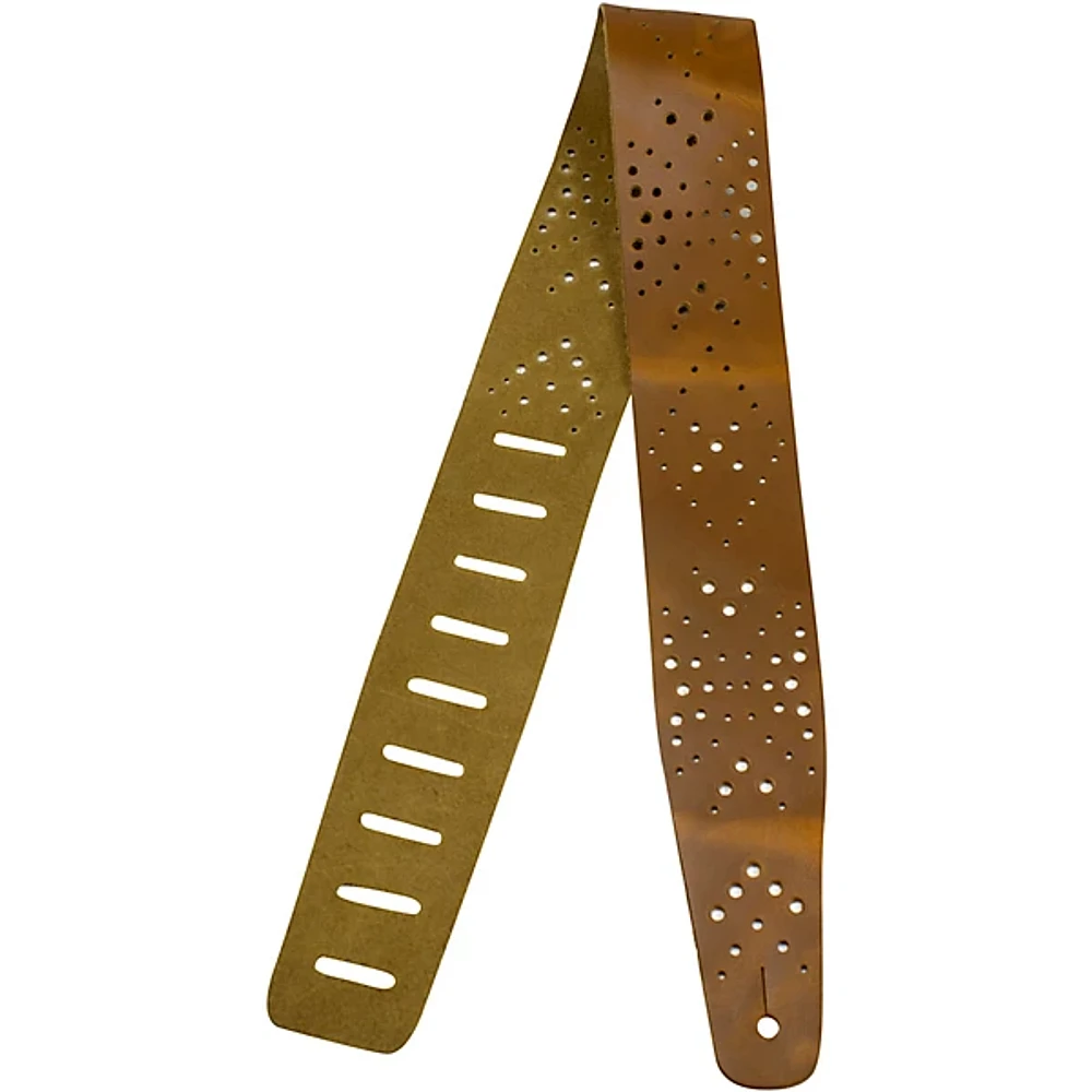 Perri's Baseball Leather Guitar Strap Perforated - Tan 2.5 in.