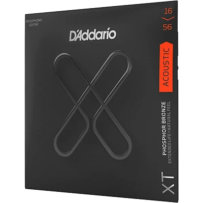 D'Addario XT Acoustic Phosphor Bronze, Medium, Resophonic, 16-56