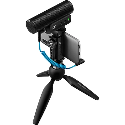 Open Box Sennheiser MKE 400 MOBILE KIT - Includes MKE 400 Shotgun Microphone, Manfrotto PIXI Mini Tripod and Sennheiser Smartphone Clamp Level 1