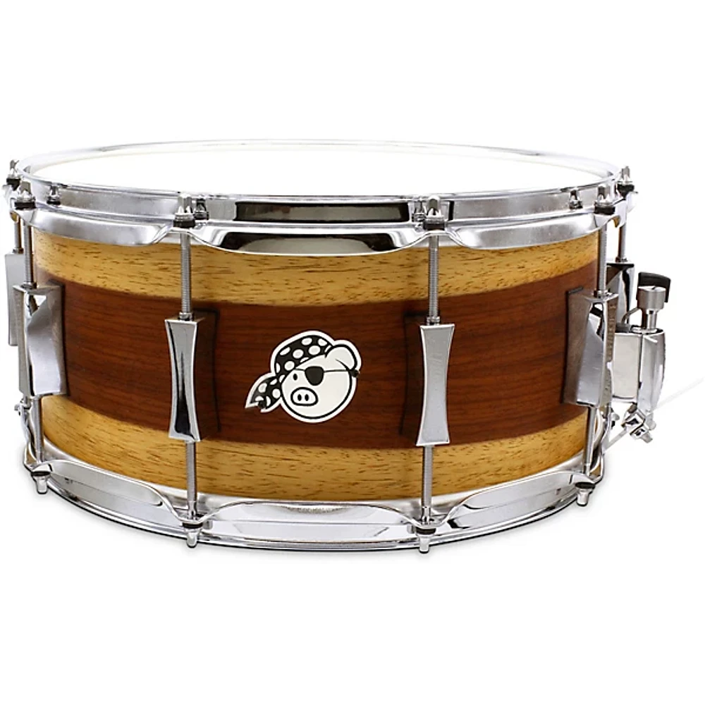 Pork Pie Maple Ash Snare Drum With Padauk Veneer 14 x 6.5 in.