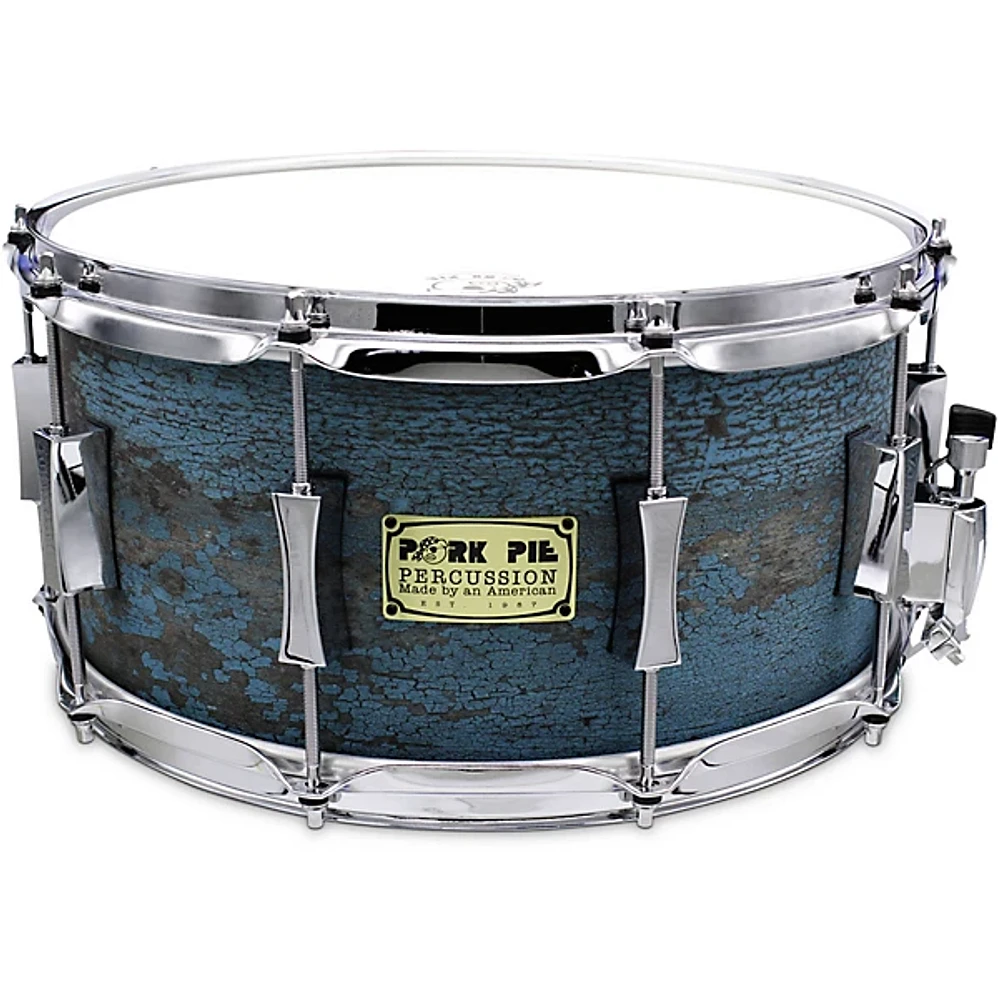 Pork Pie Weathered Barn Blue Snare Drum 14 x 7 in.