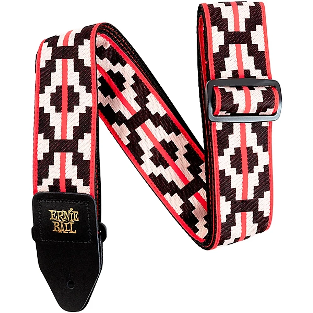 Ernie Ball Jacquard Guitar Strap Ristra Red