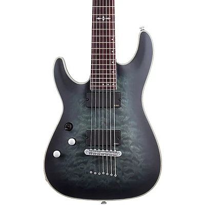 Schecter Guitar Research C-7 Platinum Left-Handed Electric Guitar See Thru Black Satin