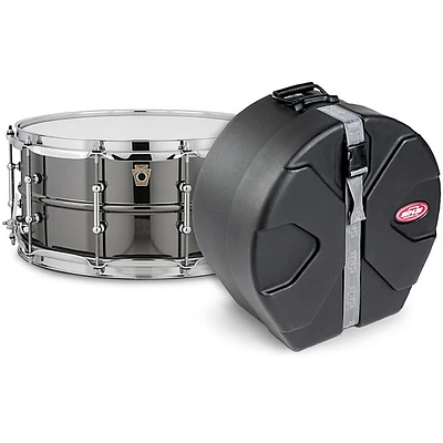 Ludwig Black Beauty Snare Drum With Tube Lugs and SKB Case