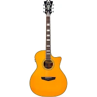 D'Angelico Premier Series Gramercy CS Cutaway Orchestra Acoustic-Electric Guitar Vintage Natural