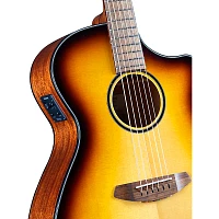 Breedlove Discovery S CE Sitka-African Mahogany Concerto Acoustic-Electric Guitar Edge Burst