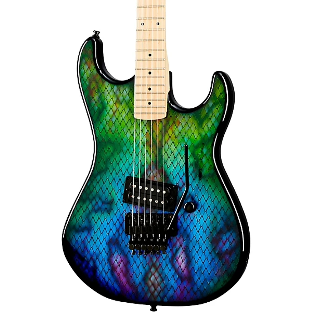 Kramer Baretta "Viper" Custom Graphic Electric Guitar Snakeskin Green Blue Fade