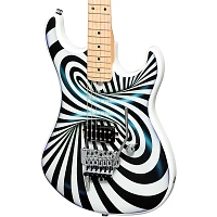 Kramer The 84 "Illusionist" Custom Graphic Electric Guitar 3D Black White Swirl