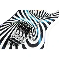 Kramer The 84 "Illusionist" Custom Graphic Electric Guitar 3D Black White Swirl