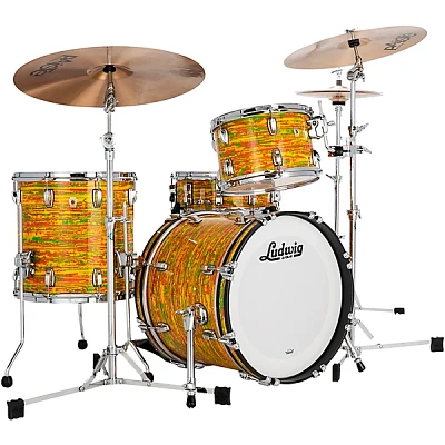 Ludwig Classic Maple 3-Piece Jazzette Shell Pack With 18" Bass Drum Citrus Mod