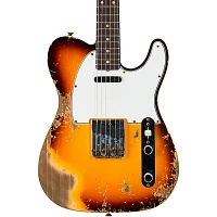 Fender Custom Shop Limited Edition 59 Telecaster Custom Super Heavy Relic Rosewood Fingerboard Electric Guitar Faded Aged Chocolate 3-Color Sunburst