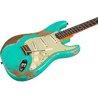 Fender Custom Shop Limited-Edition 60 Dual-Mag II Stratocaster Super Heavy Relic Rosewood Fingerboard Electric Guitar Aged Sea Foam Green