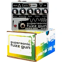 Open Box Death By Audio Supersonic Fuzz Gun Versatile Fuzz Effects Pedal Level 1 Gray and Black