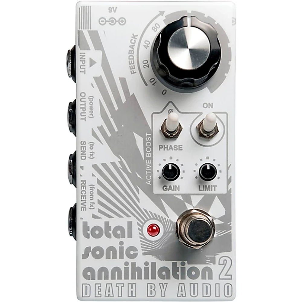 Death By Audio Total Sonic Annihilation 2 Forced Feedback Loop Noise Effects Pedal White