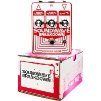 Open Box Death By Audio Soundwave Breakdown Octave Fuzz Effects Pedal Level 1 Red and White