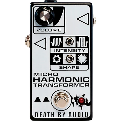 Death By Audio Micro Harmonic Transformer Fuzz Effects Pedal Black and White