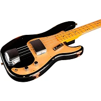 Fender Custom Shop Limited-Edition '58 Precision Bass Relic Aged Black over Chocolate 3-Color Sunburst