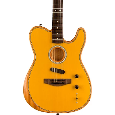 Open Box Fender Acoustasonic Player Telecaster Acoustic-Electric Guitar Level 2 Butterscotch Blonde 197881096953