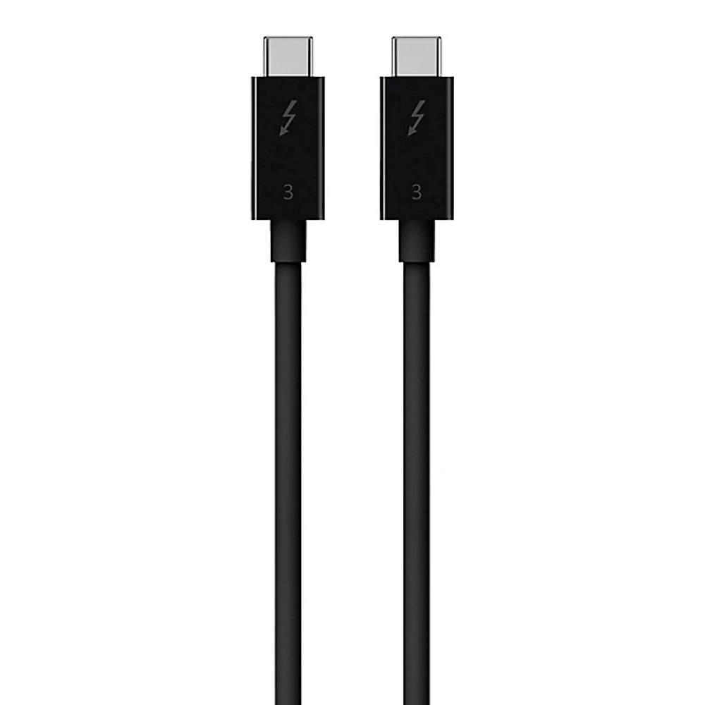 Open Box Belkin Thunderbolt 3 USB-C to USB-C Cable, 100W - 1.6 ft. Level 1 1.6 ft. / 0.5 m Black