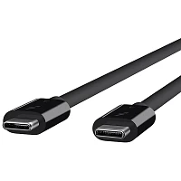 Open Box Belkin Thunderbolt 3 USB-C to USB-C Cable, 100W - 1.6 ft. Level 1 1.6 ft. / 0.5 m Black