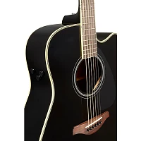 Yamaha FGC-TA TransAcoustic Dreadnought Cutaway Acoustic-Electric Guitar Black
