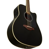 Yamaha FGC-TA TransAcoustic Dreadnought Cutaway Acoustic-Electric Guitar Black