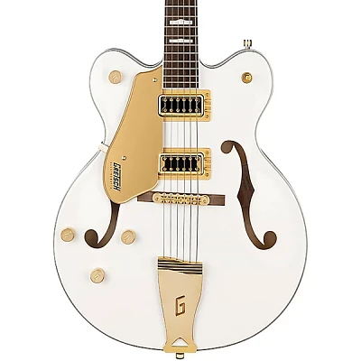 Gretsch Guitars G5422GLH Electromatic Classic Hollowbody Double-Cut With Gold Hardware Left-Handed Electric Guitar Snow Crest White