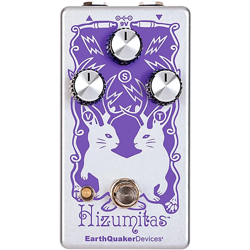 EarthQuaker Devices Hizumitas Fuzz Sustainar Effects Pedal Purple and Silver