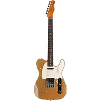 Fender Custom Shop Limited-Edition Texas Telecaster Heavy Relic Electric Guitar Gold Metal Flake/Aged Olympic White