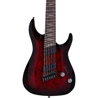 Schecter Guitar Research Omen Elite-7 MS Electric Guitar Black Cherry Burst