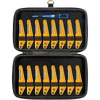 Music Nomad 16-Piece Diamond-Coated Nut File Complete Shop Set With Storage Case and Cleaning Brush