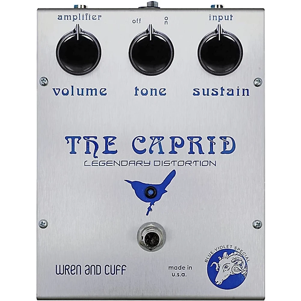 Wren And Cuff Caprid Special Distortion Effects Pedal Blue and Violet