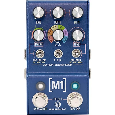 Open Box Walrus Audio Mako M1 High-Fidelity Modulation Machine Effects Pedal Level 1 Blue