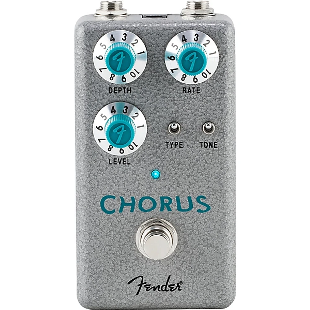 Open Box Fender Hammertone Chorus Effects Pedal Level 1 Gray and Aqua