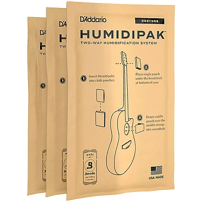 D'Addario Humidipak Restore Replacement Packet 3-Pack