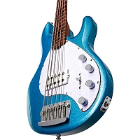 Sterling by Music Man StingRay Ray35 Sparkle 5-String Electric Bass Blue Sparkle