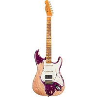 Fender Custom Shop Limited-Edition Nashville Ash-V '57 Stratocaster HSS Super Heavy Relic Electric Guitar Purple Metallic