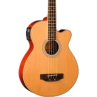 Washburn AB5 Cutaway Acoustic Electric Bass Guitar Natural