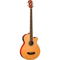 Washburn AB5 Cutaway Acoustic Electric Bass Guitar Natural