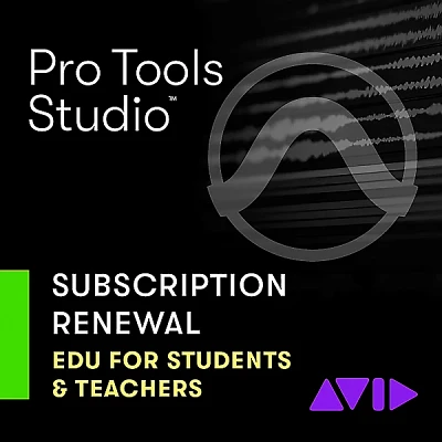 Avid Pro Tools | Studio 1-Year Subscription Updates and Support, Renewal for Student/Teacher Subscription Licenses - One-Time Payment